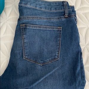 Straight leg light wash jeans